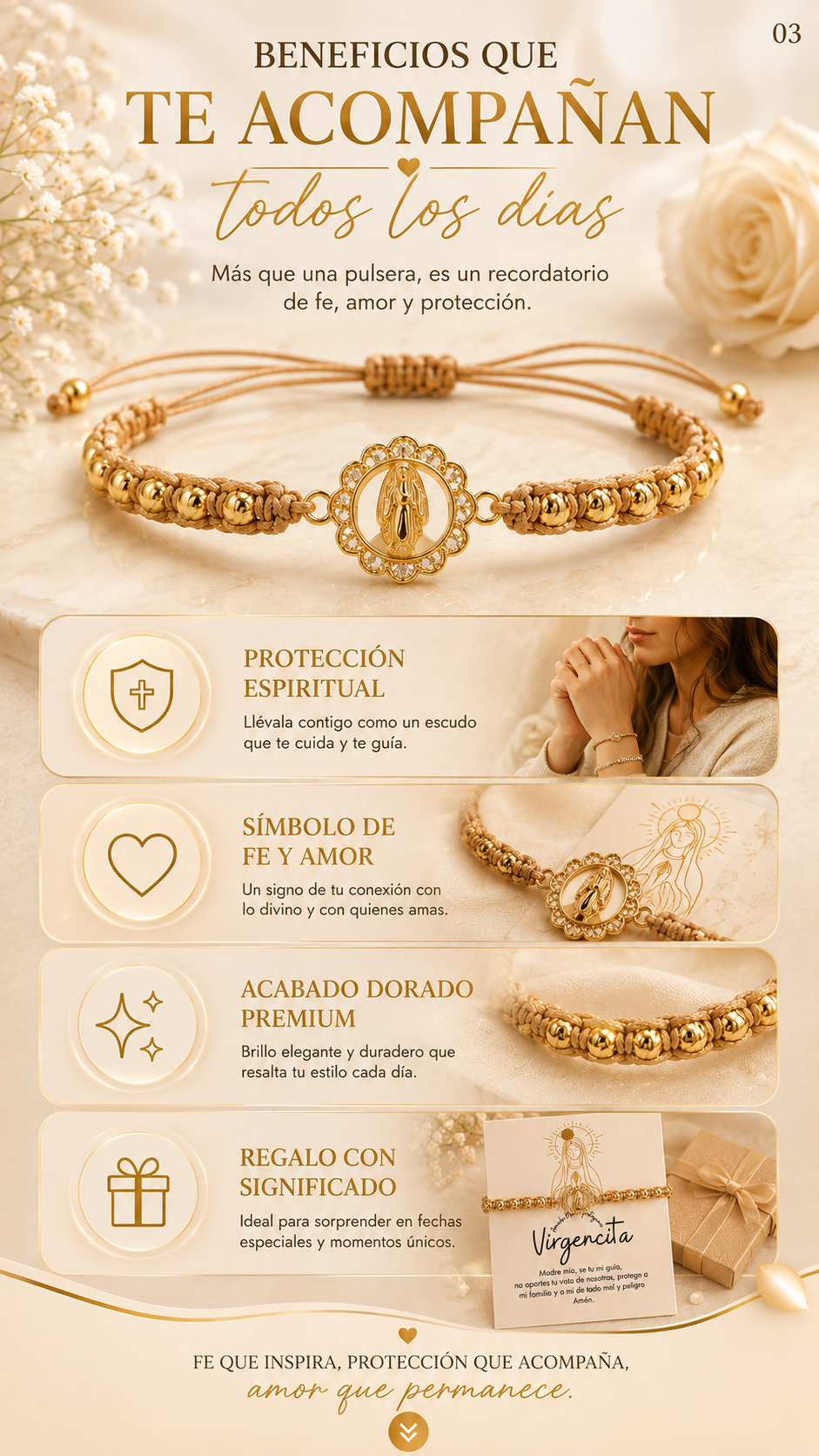 Pulsera Virgen Milagrosa – Fe, Amor y Protección